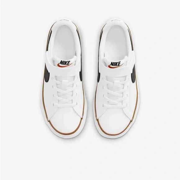 Nike Court Legacy Low White Desert Ochre Little Kids Shoes 11Y-3Y DA5381… - Picture 3 of 6